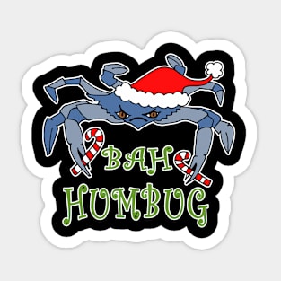 Christmas Bah Humbug Crab Matching Family Holiday Scrooge Sticker